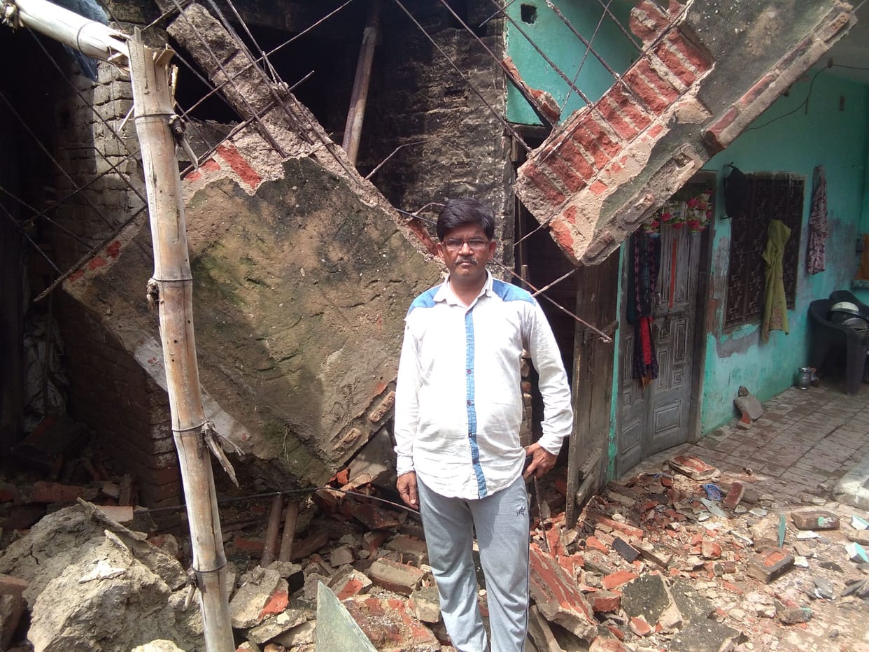 Three more houses fell due to rain in Muzaffarnagar