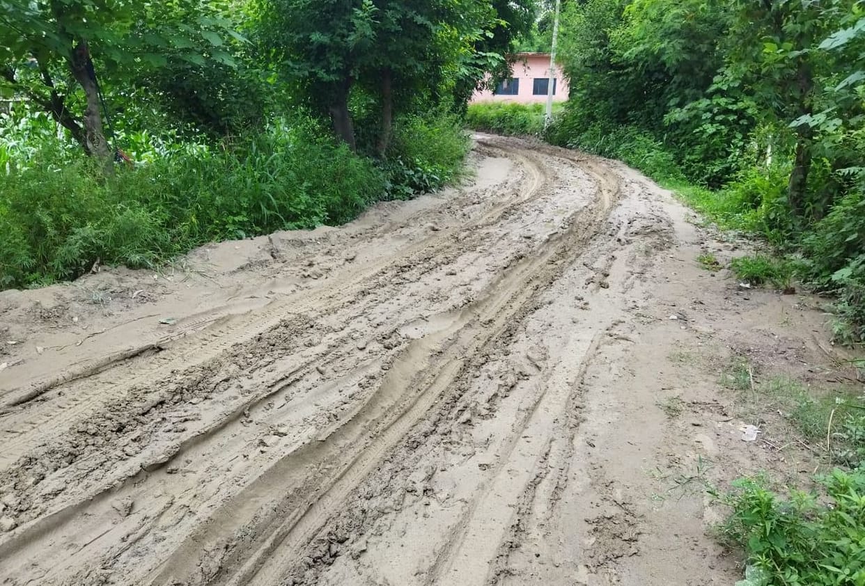 mud on road