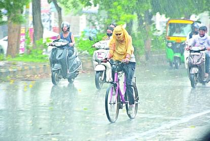 Heavy rain in Agra since morning possibility of hailstorm The weather will be like this for the next two days