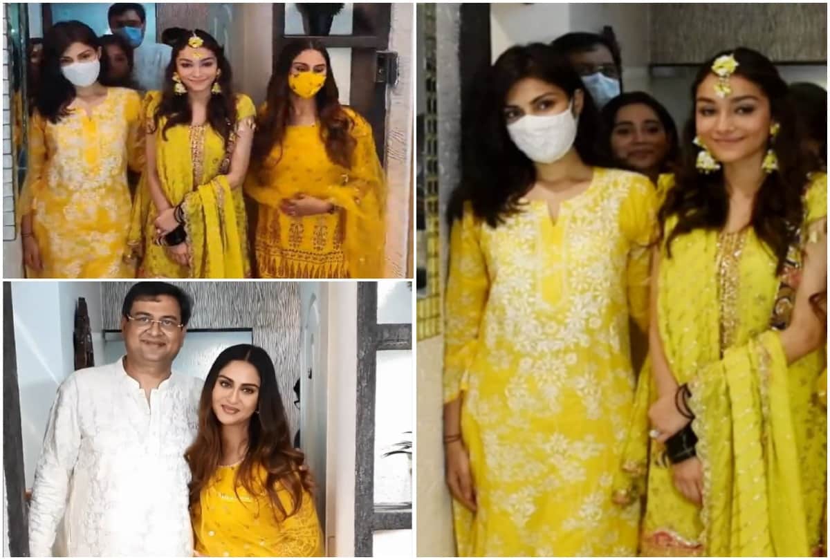 Rumi Jaffery daughter Alfia Jaffery mehendi ceremony Rhea Chakraborty and Krystle D’Souza