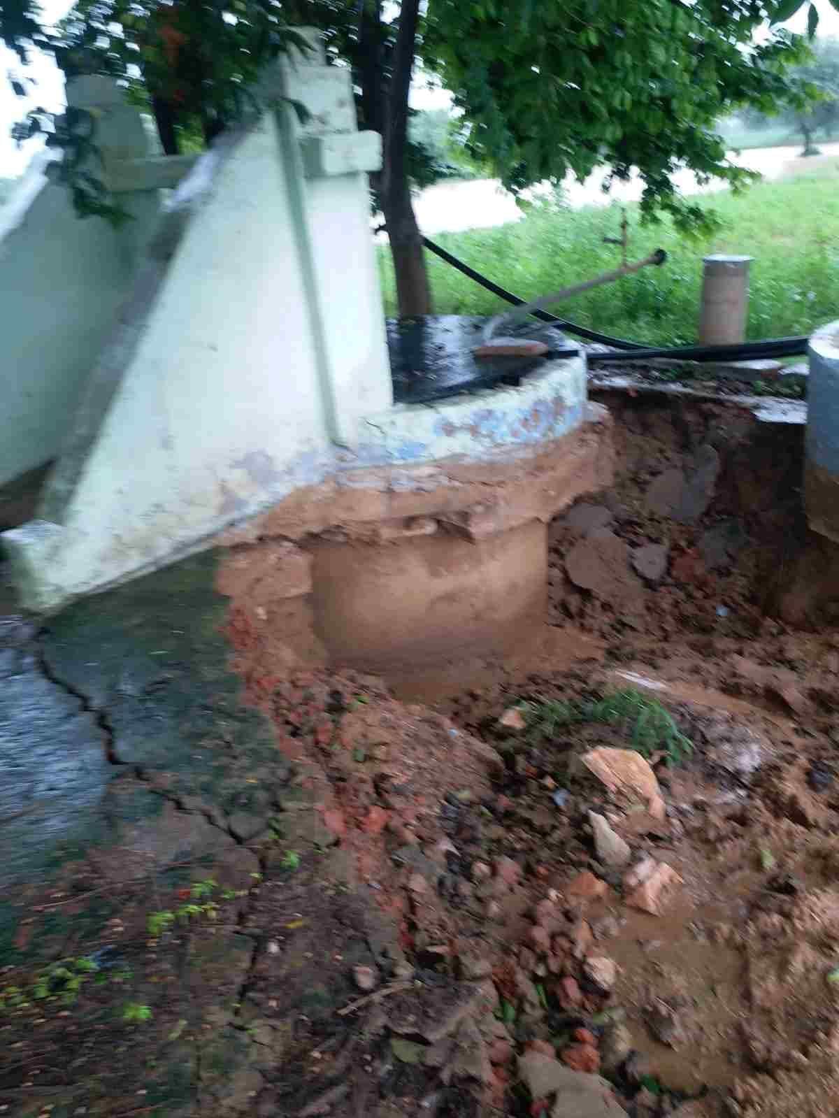 Damage to well in Rampura