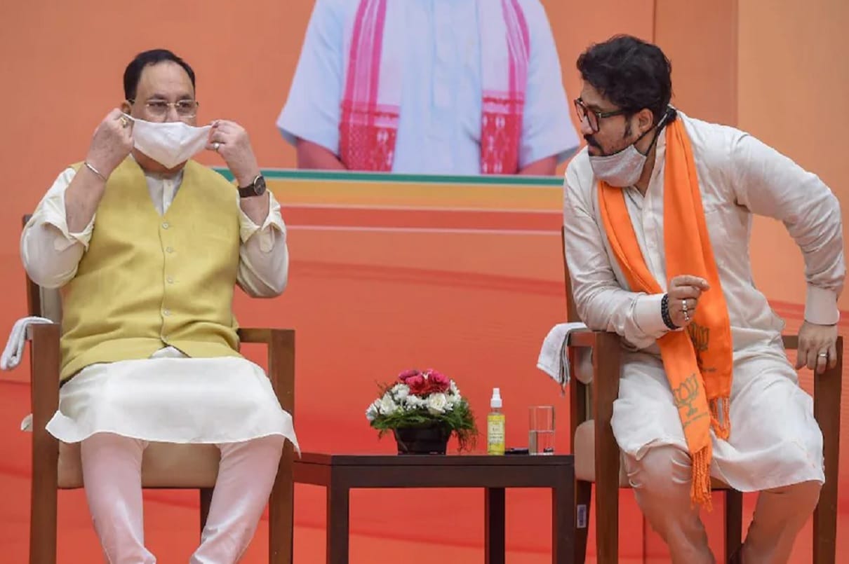 Babul Supriyo met bjp chief j p nadda residence in delhi
