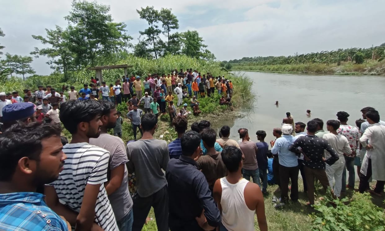 One of the three children who went to bathe in the drain drowned