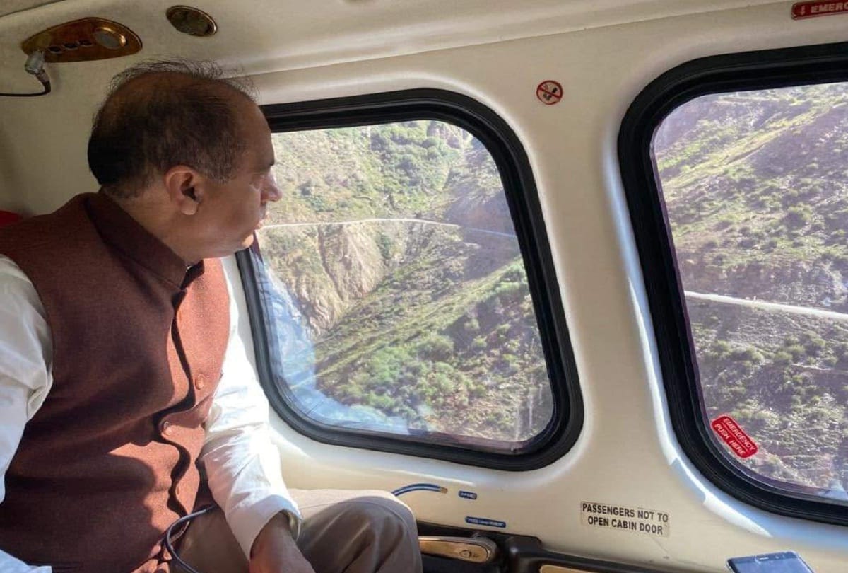 Jai Ram Thakur did aerial inspection of flood affected areas took stock of damage