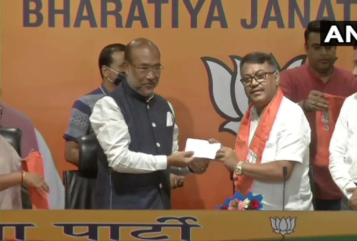 Former Manipur Congress chief Govindas Konthoujam joins BJP