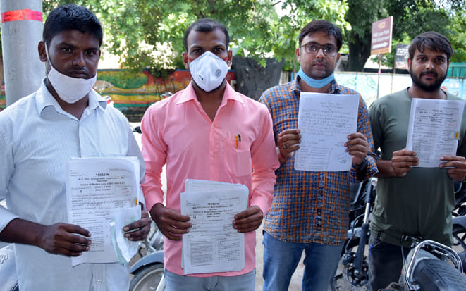 Mistakes in the question papers increased the concern of the students