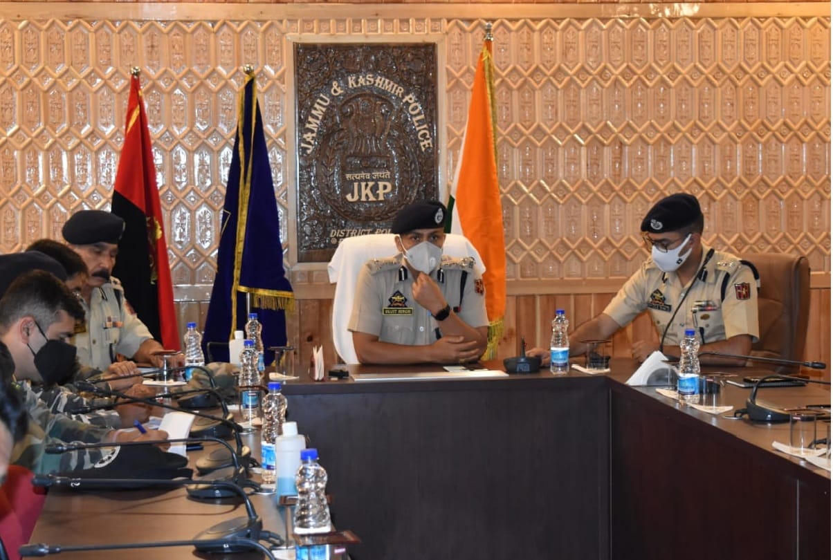 DIG chaired meeting with senior Police CAPF Army officers to assess law order situation
