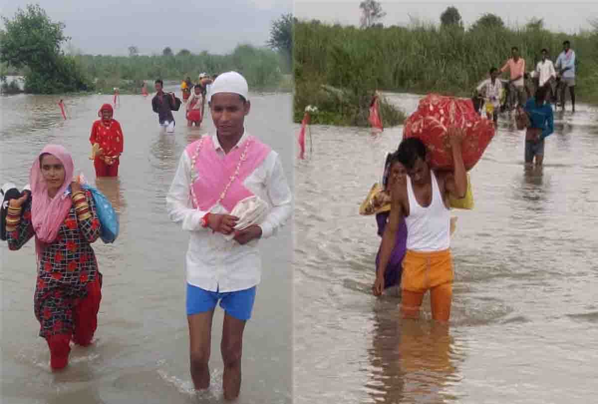 flood in farrukhabad up, unique wedding