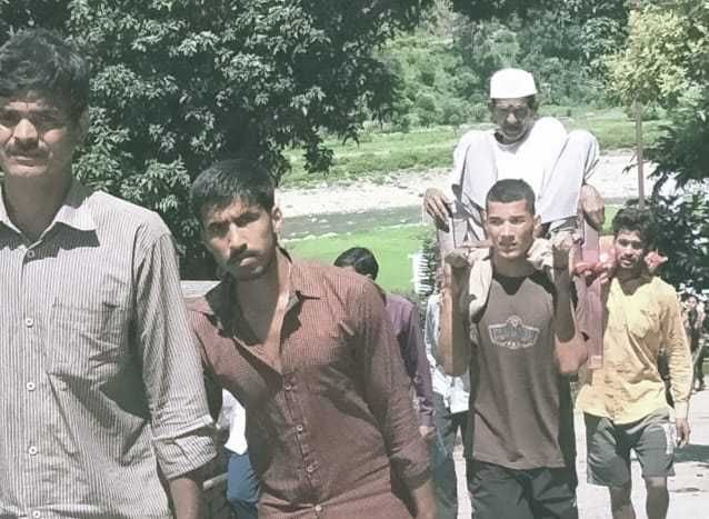 Brought five km from the doli and then taken to the hospital