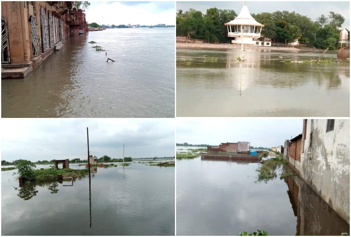 Flood Situation In Mathura Due To Water Level Increase Of Yamuna