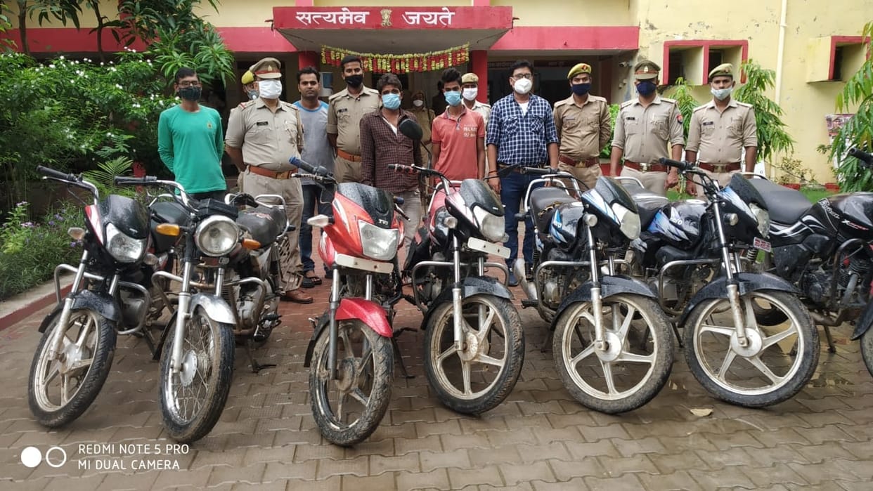 interstate vehicle theft gang, two arrested, 7 bike recovered