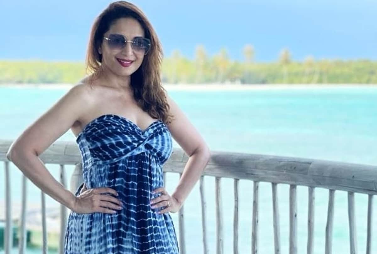 Madhuri Dixit shares throw back picture of her vacation look super gorgeous in off shoulder maxi dress