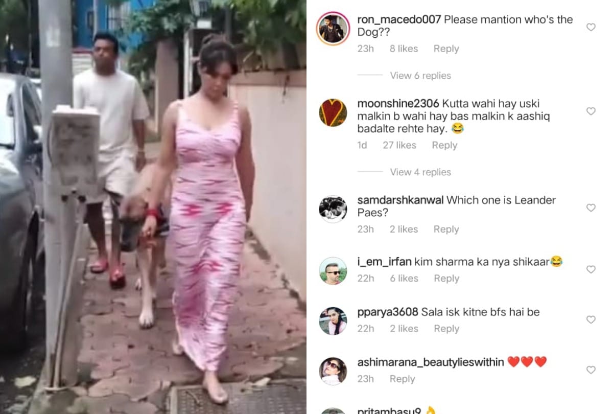 kim sharma and leander paes romantic evening actress troll on social media