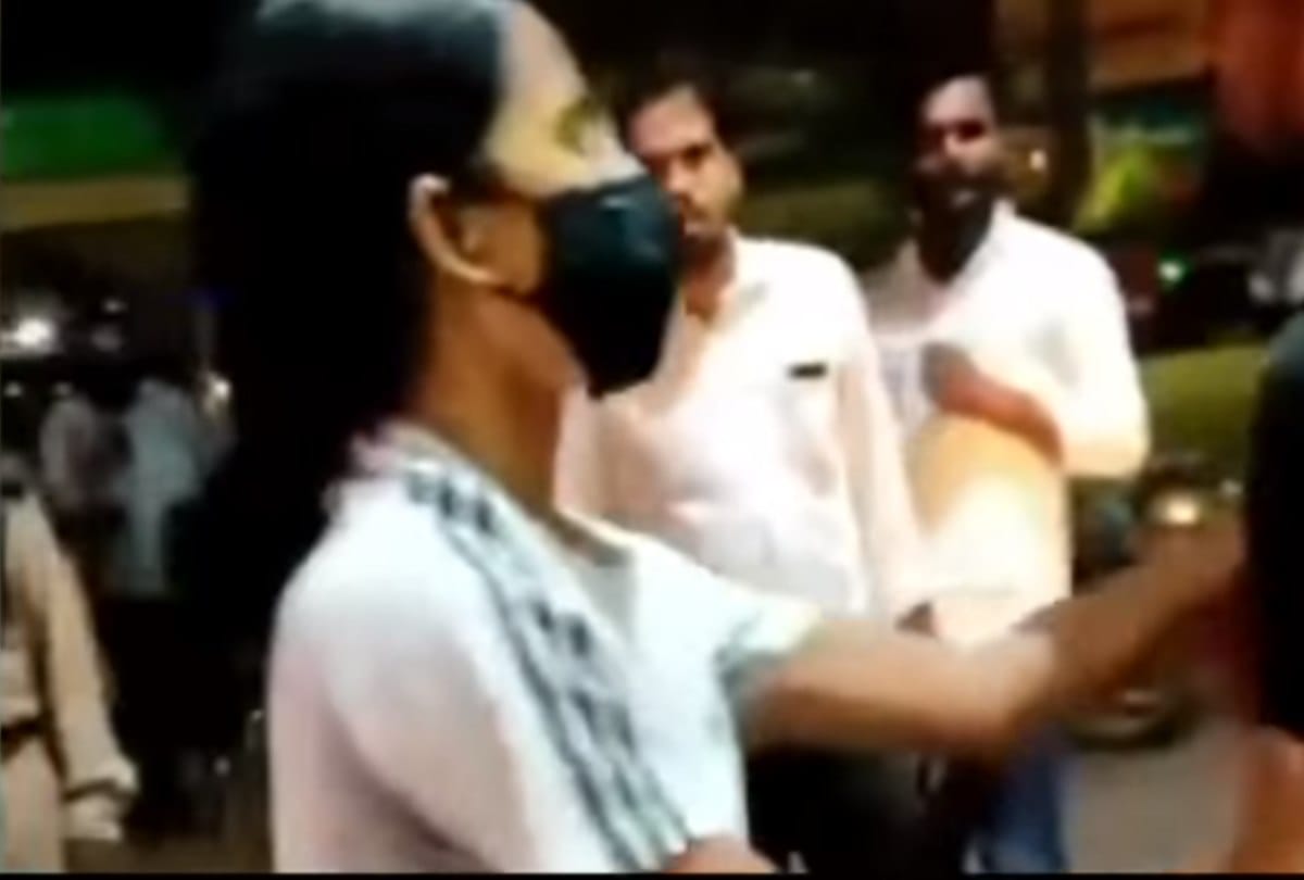 CCTV exposed girl who beats a cab driver and his brither in Lucknow.