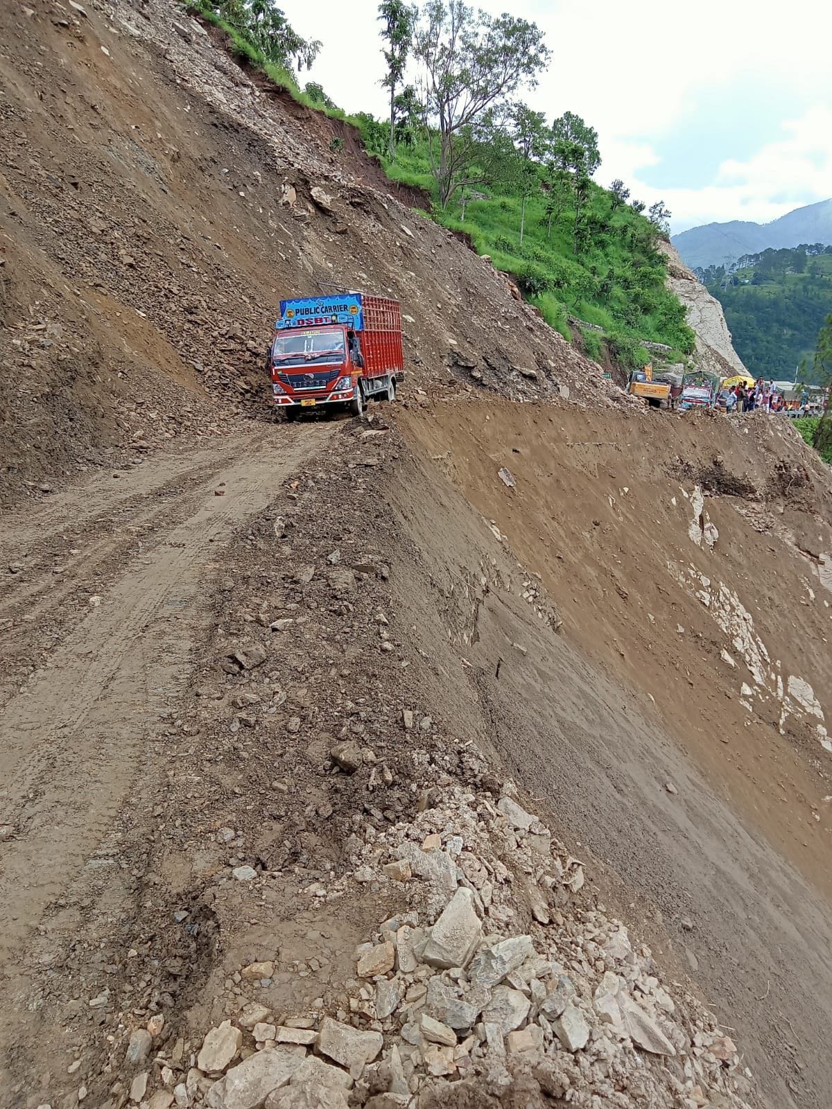 Traffic smoothed by removing the debris in Bharatoli