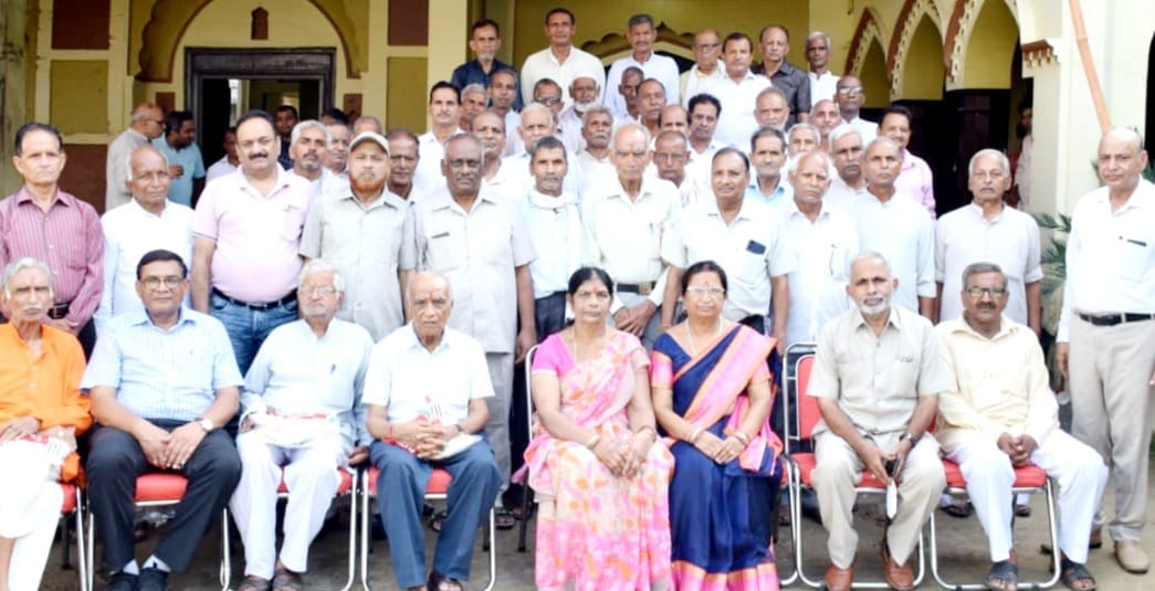 Fifty year old classmates met in the conference