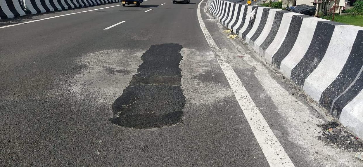 Nepalese farm flyover started sinking