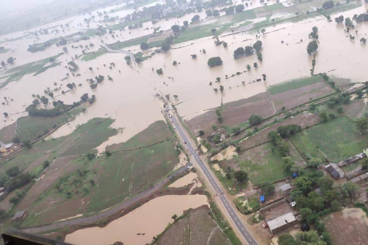 Madhya Pradesh rains 1171 villages hit by flood army called for rescue work in Shivpuri Sheopur Gwalior and Datiya