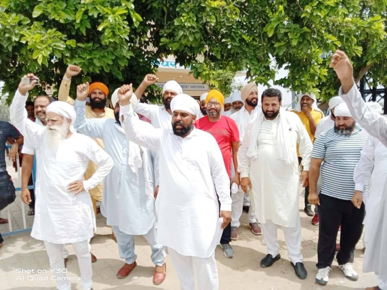 Farmers demonstrated over non-availability of water in NGC Ghaggar