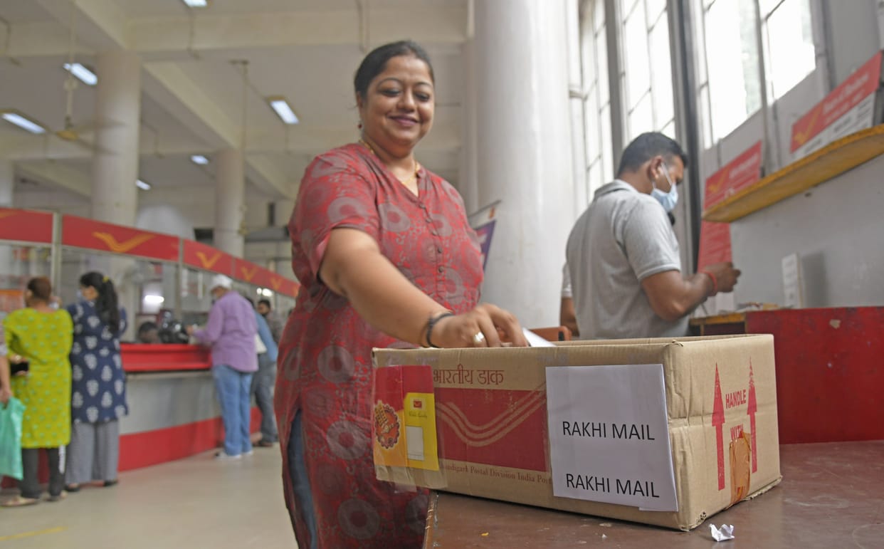 Rakhi mailed in waterproof packet
