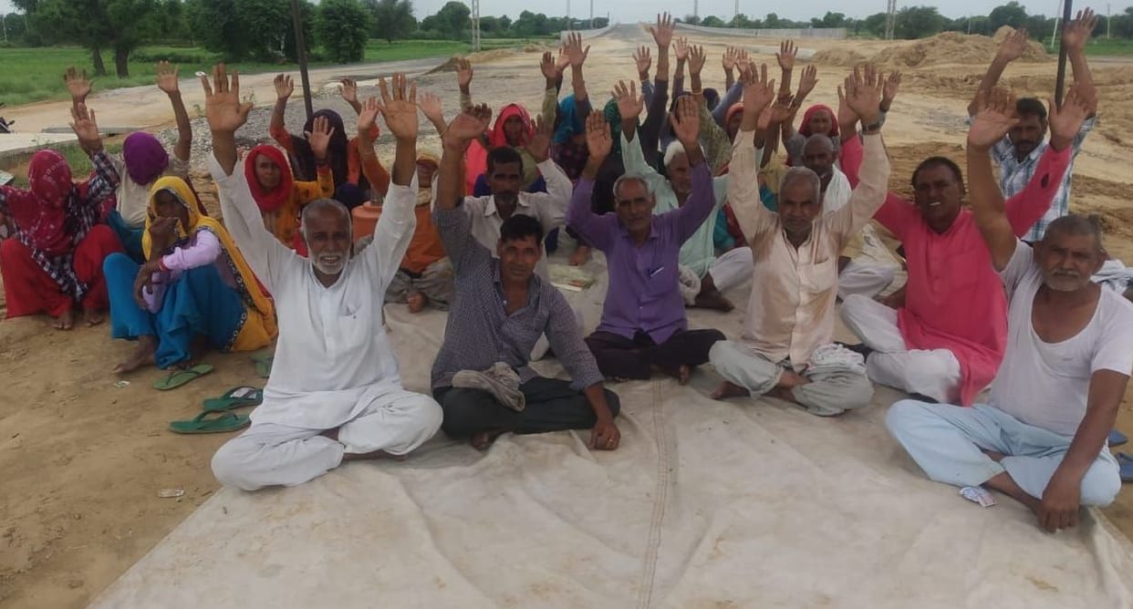 The protest continued for the demand of  underpass