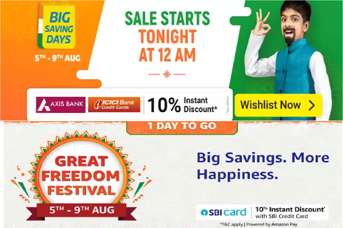 Amazon Great Freedom Festival vs Flipkart Big Saving Days Sale: Best Offers and Deals on Smartphones, Electronics