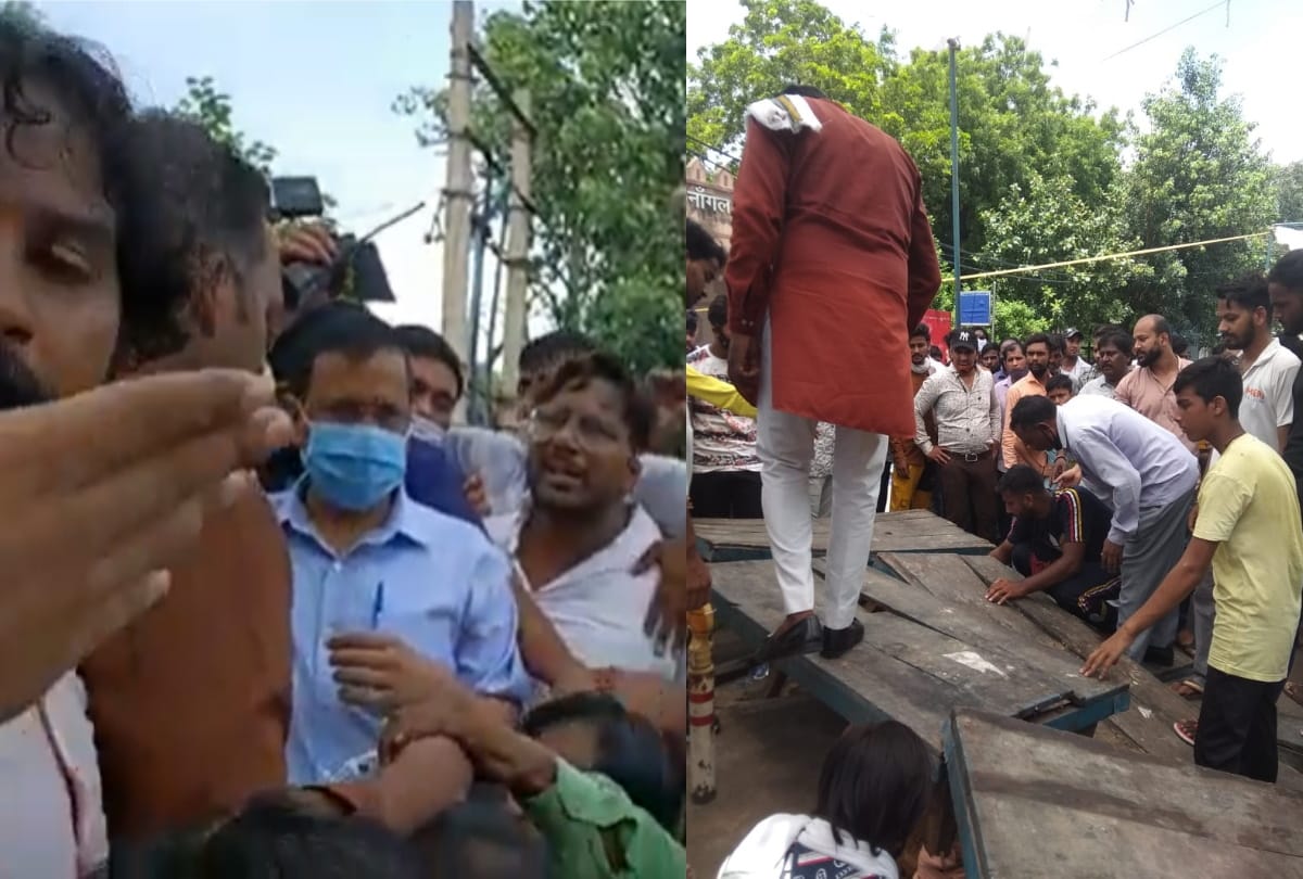 Dalit Minor Rape and Murder: CM Arvind Kejriwal Reach Nangal to Meet Victim Family, Stage Breaks Out And Kejriwal Fall With Crowd