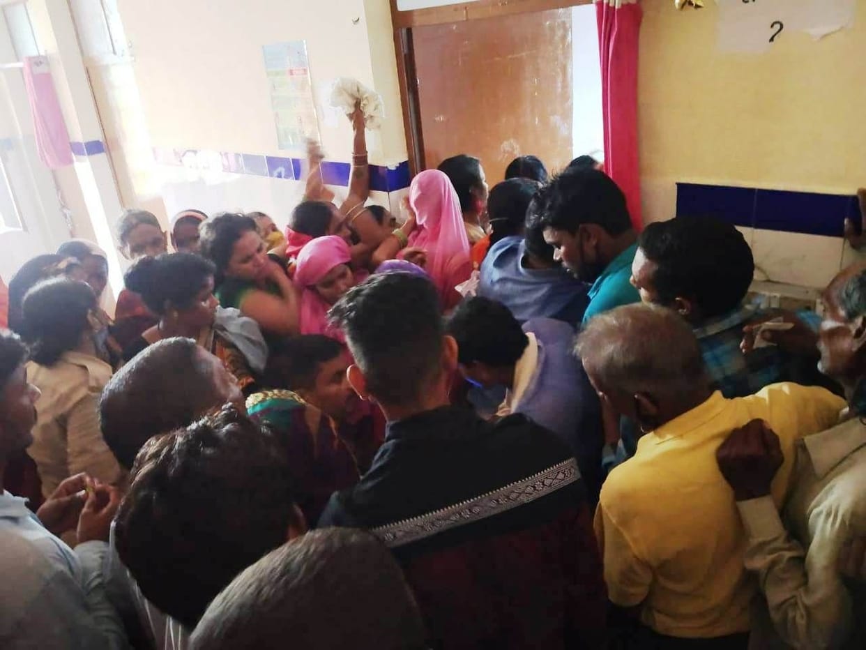 Uproar in Bankati during vaccination