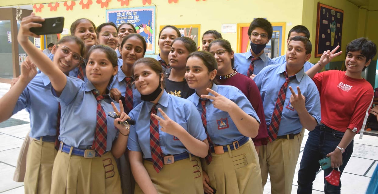 Celebration in schools due to 100% result of 10th in epidemic