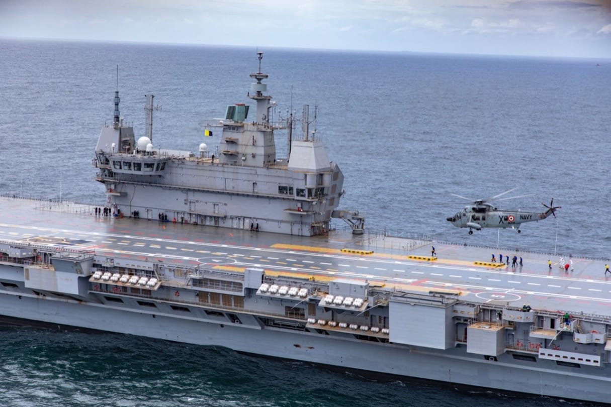 Model of aircraft carrier Vikrant dedicated to Mumbai