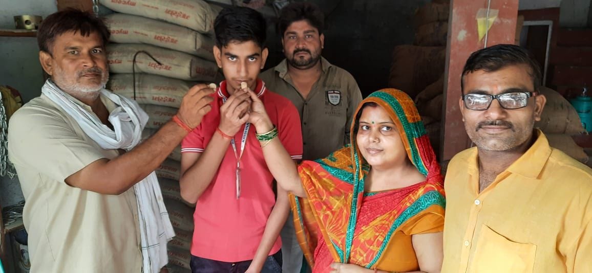 Farmer's son increased his honor by topping the district