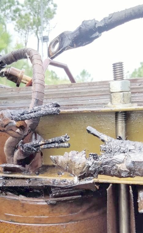 Electrical equipment burnt due to increase in voltage