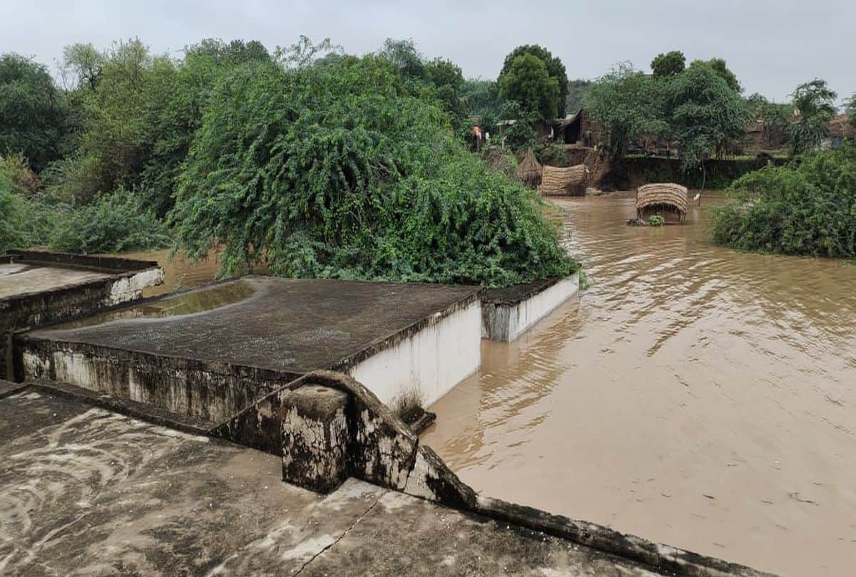 Chambal river flowing above the warning level in agra