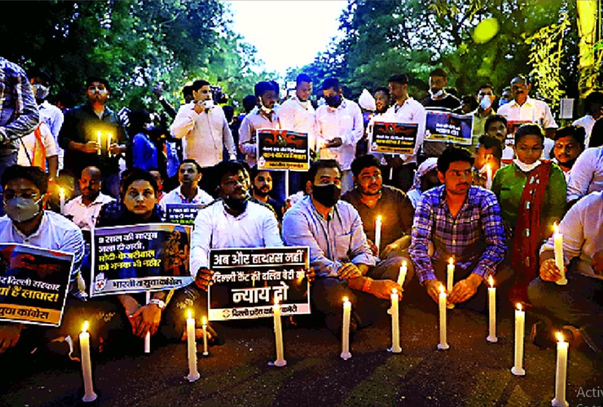 delhi cantt misdeed case protests from india gate to jantar mantar Left youth organizations farmers and political parties took out candle march