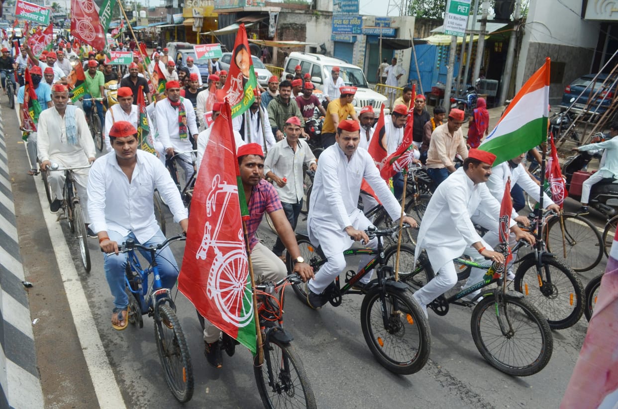 In protest against inflation, the SPs took out a cycle rally