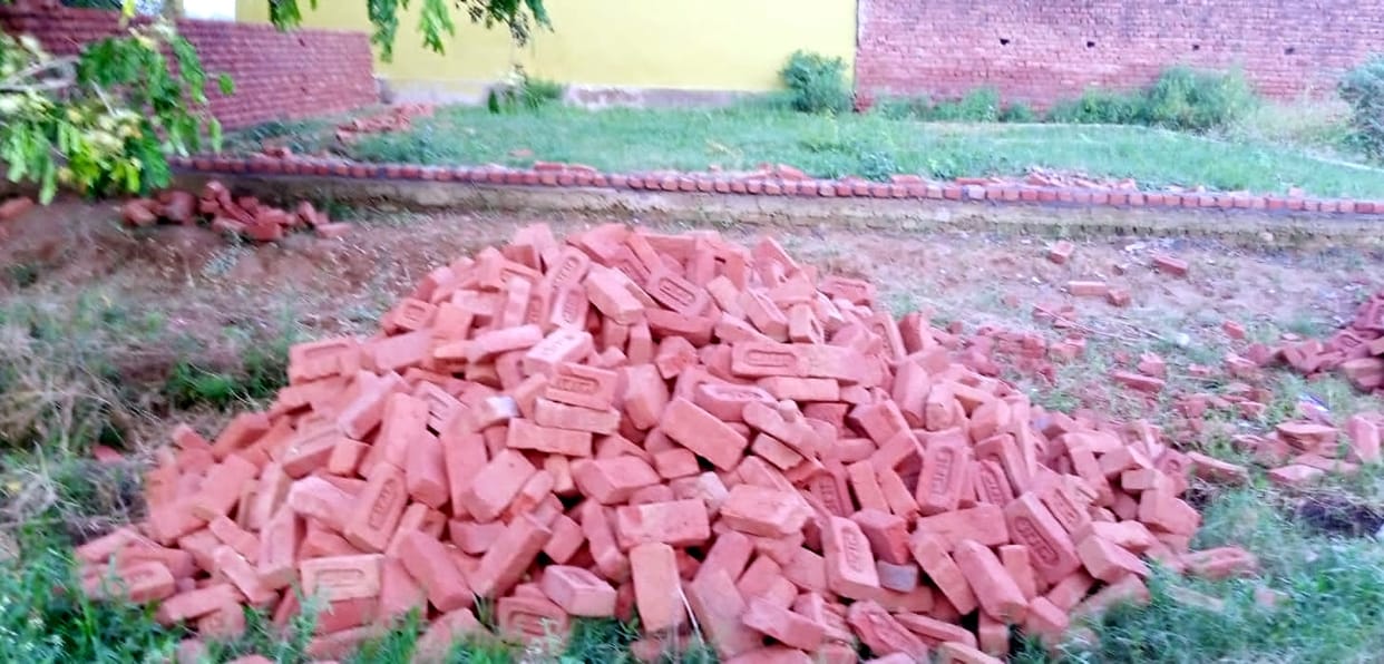 Construction completed in papers, foundation filled on the spot
