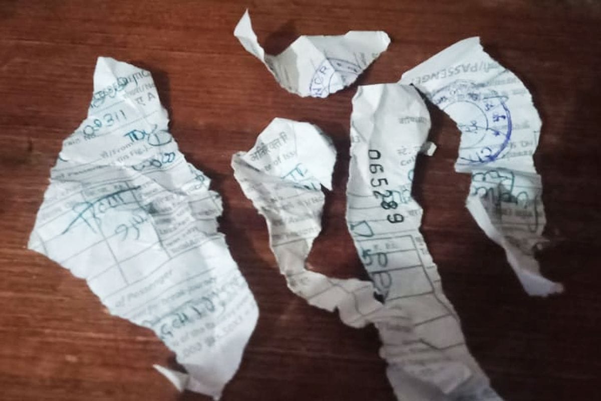 Indecency with female passenger in checking staff office, receipt torn