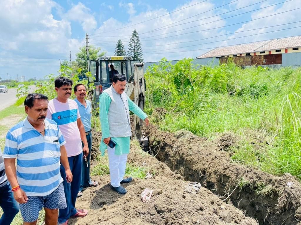 Protest over drainage