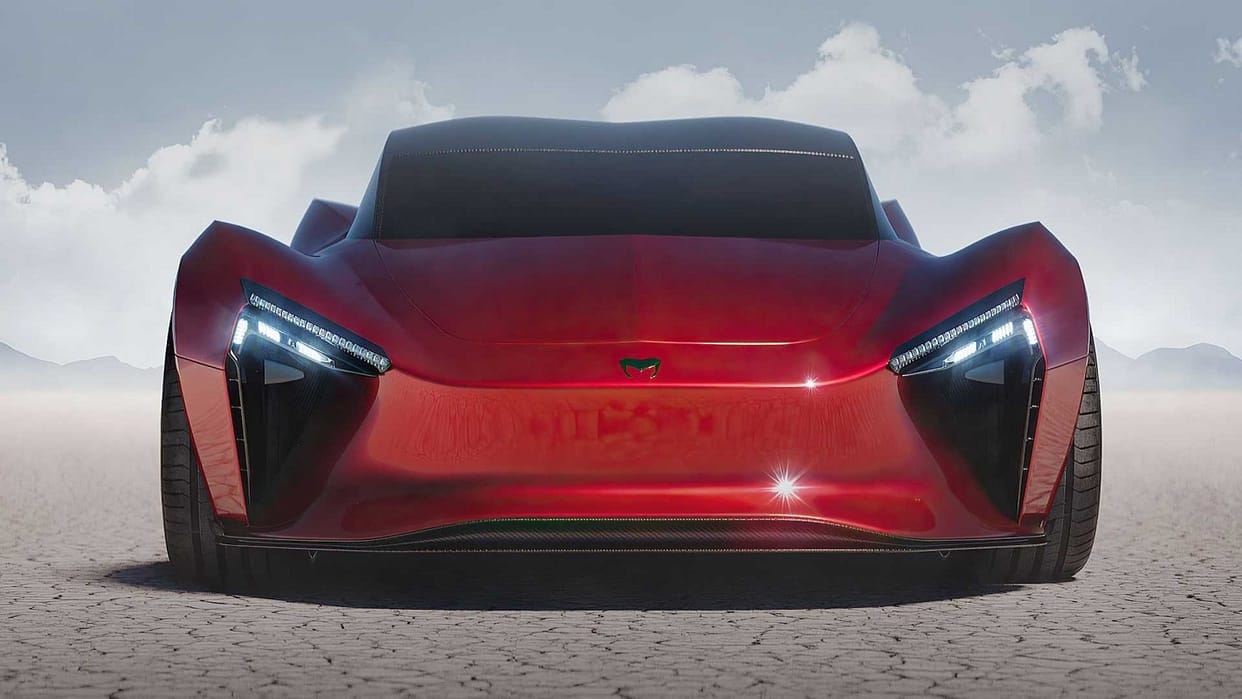 first electric supercar in india azani  Mean Metal Motors MMM Azani electric supercar in india with 350 kmph top speed and 700 km driving range know price and details