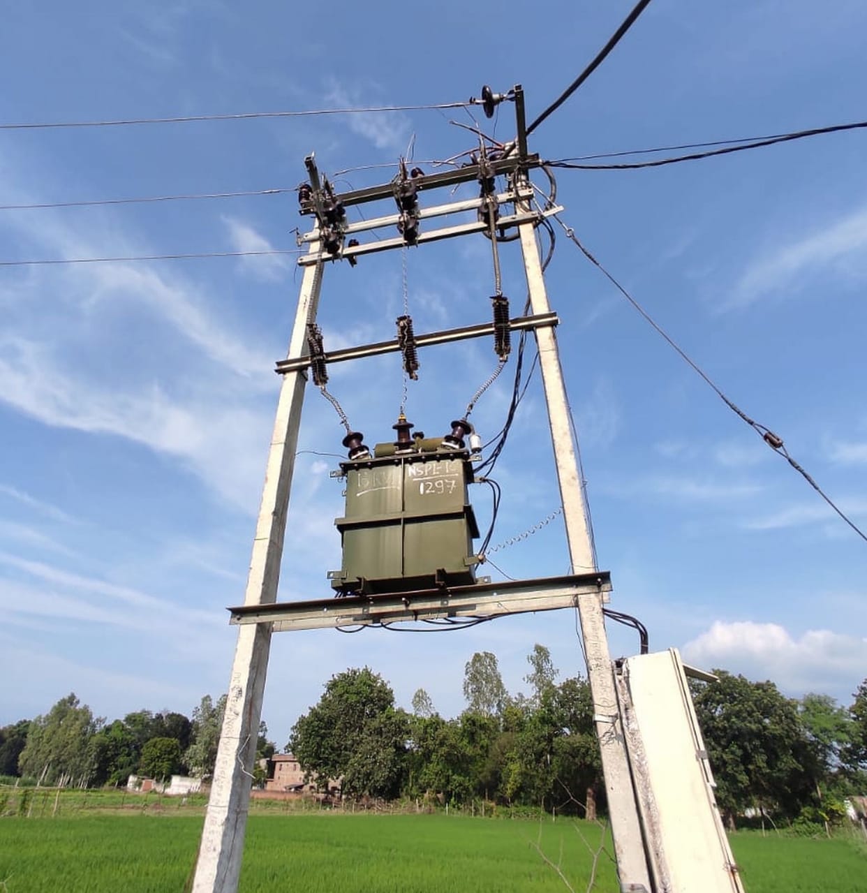 transformer burned a week before