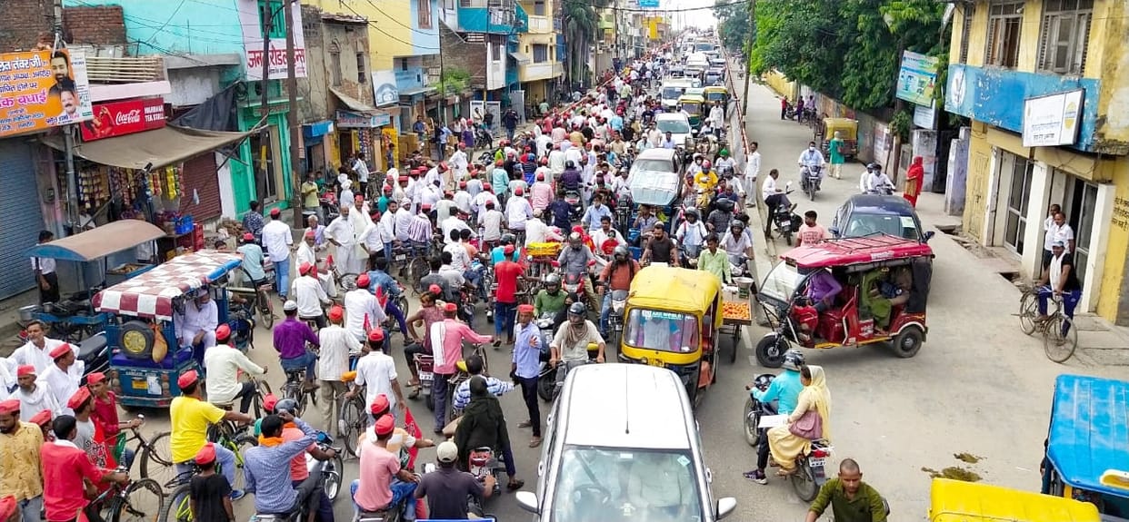 The city struggled with the traffic jam for three hours during the cycle journey