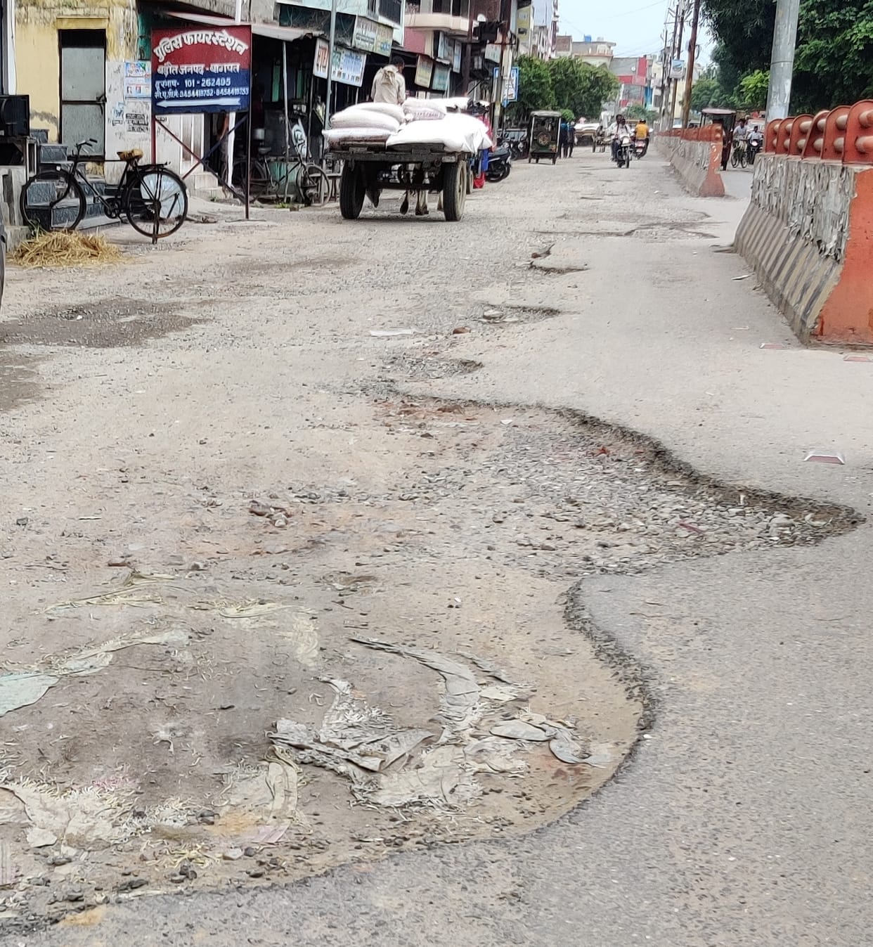 Baraut-Baoli road turned into potholes