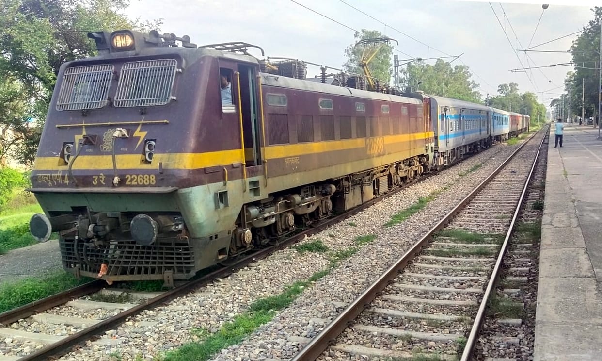 High speed train ran on Gajraula-Maujampur track