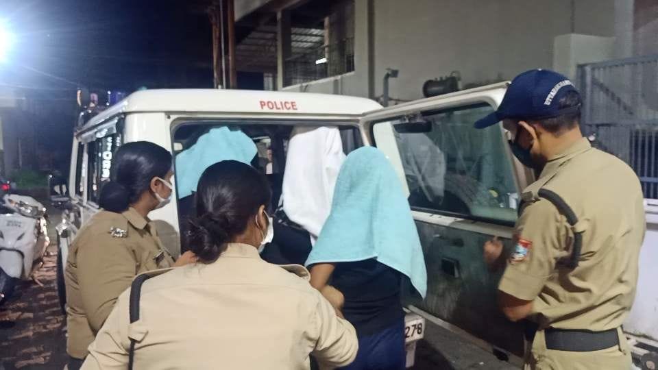Six including five girls were caught in another spa center