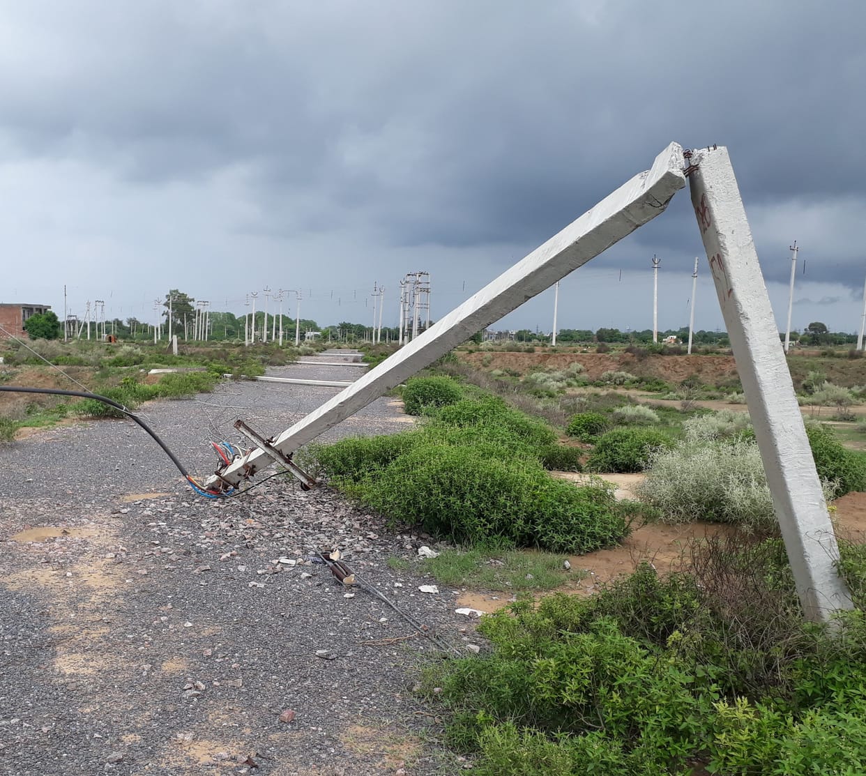Electricity poles fall, drivers, consumers facing problems