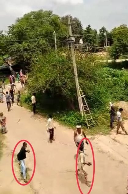 Controversy over removal of idol from village society, stone pelting on police