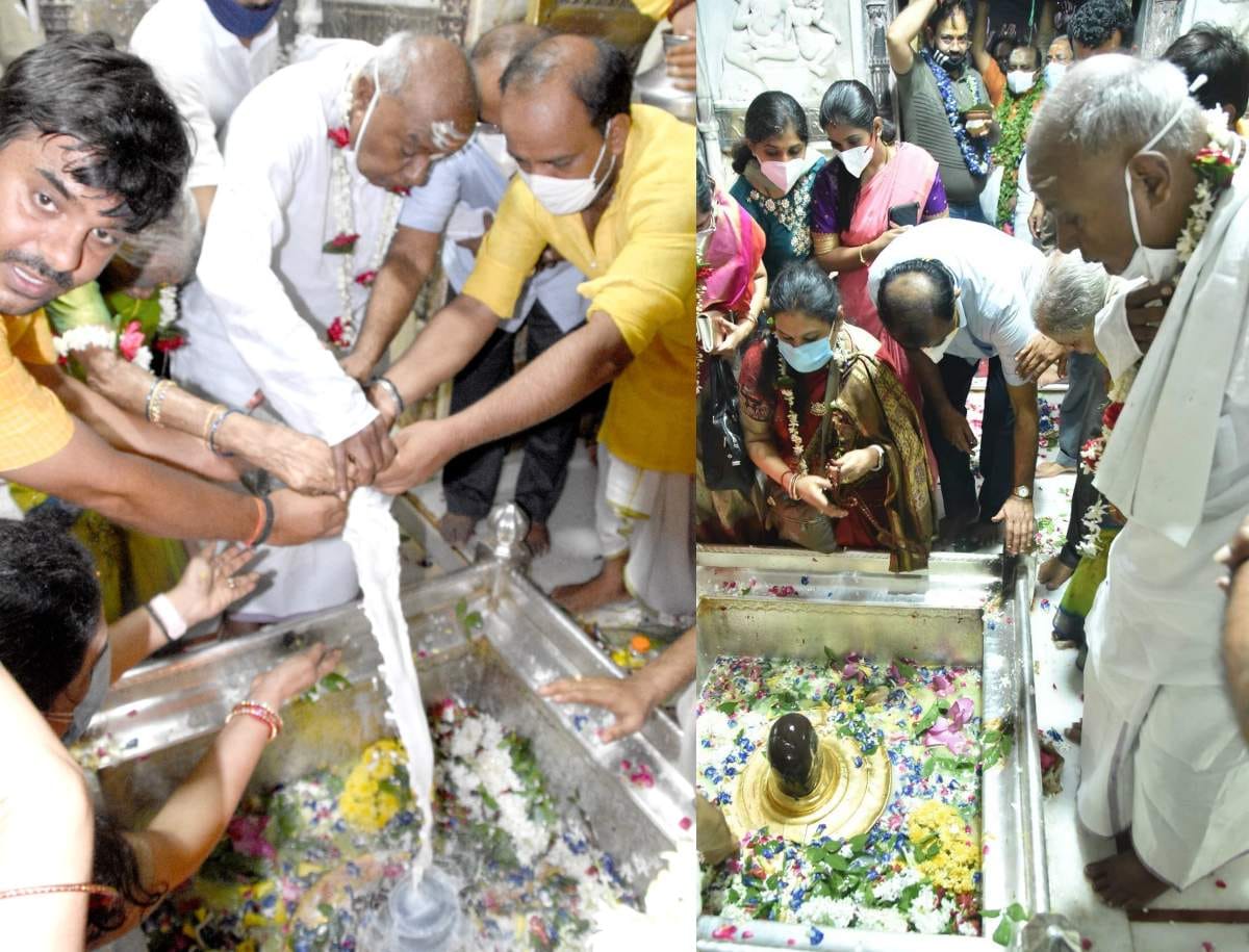 Former Prime Minister HD Deve Gowda reached Varanasi with family visit Kashi vishwanath temple