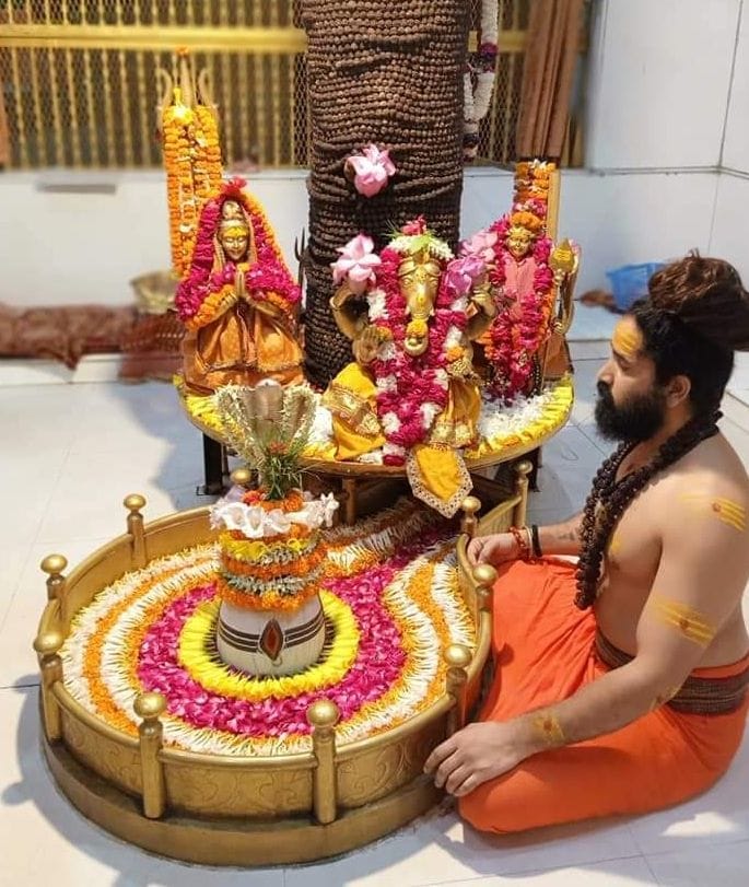 emple decorated for Mahashivratri