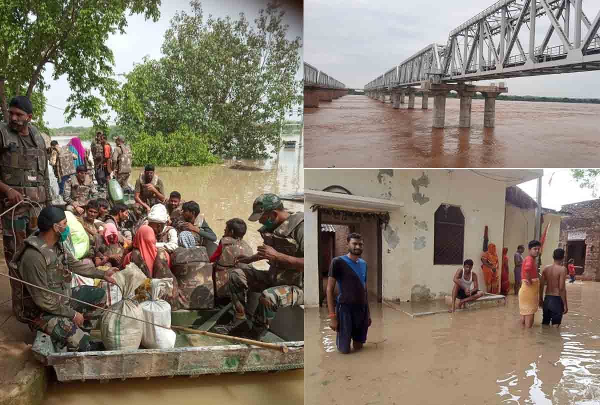 UP: Flood water entered many villages of Orai, Army took over the front, evacuated the village and took people to a safe place