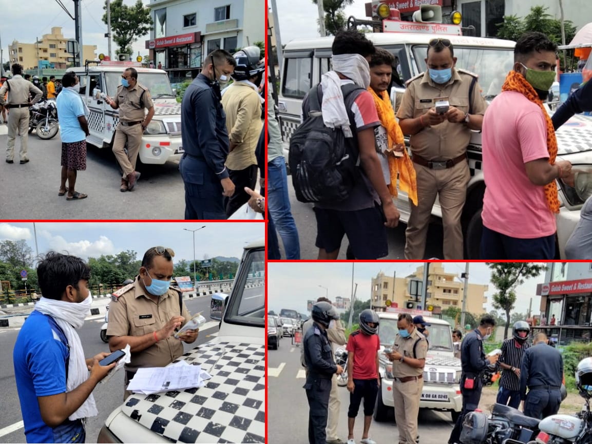 haridwar news : police CPU removed pressure horn from vehicles of other states who came to collect ganga jal
